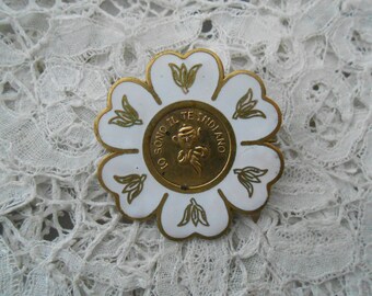 Vintage enamel brooch 1930's