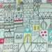 Fabric Remnant - 100% Certified Organic Cotton - City Pattern