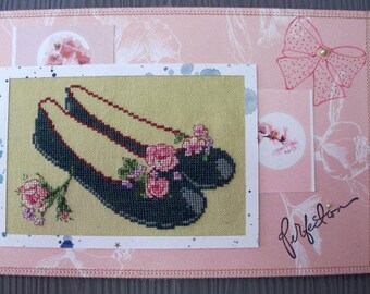 Embroidered ballerina painting
