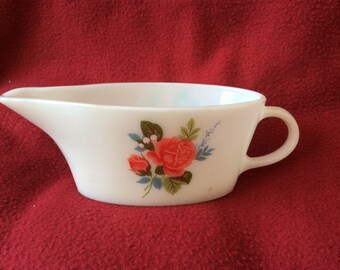 Pyrex JAJ Cottage Rose Gravy Boat