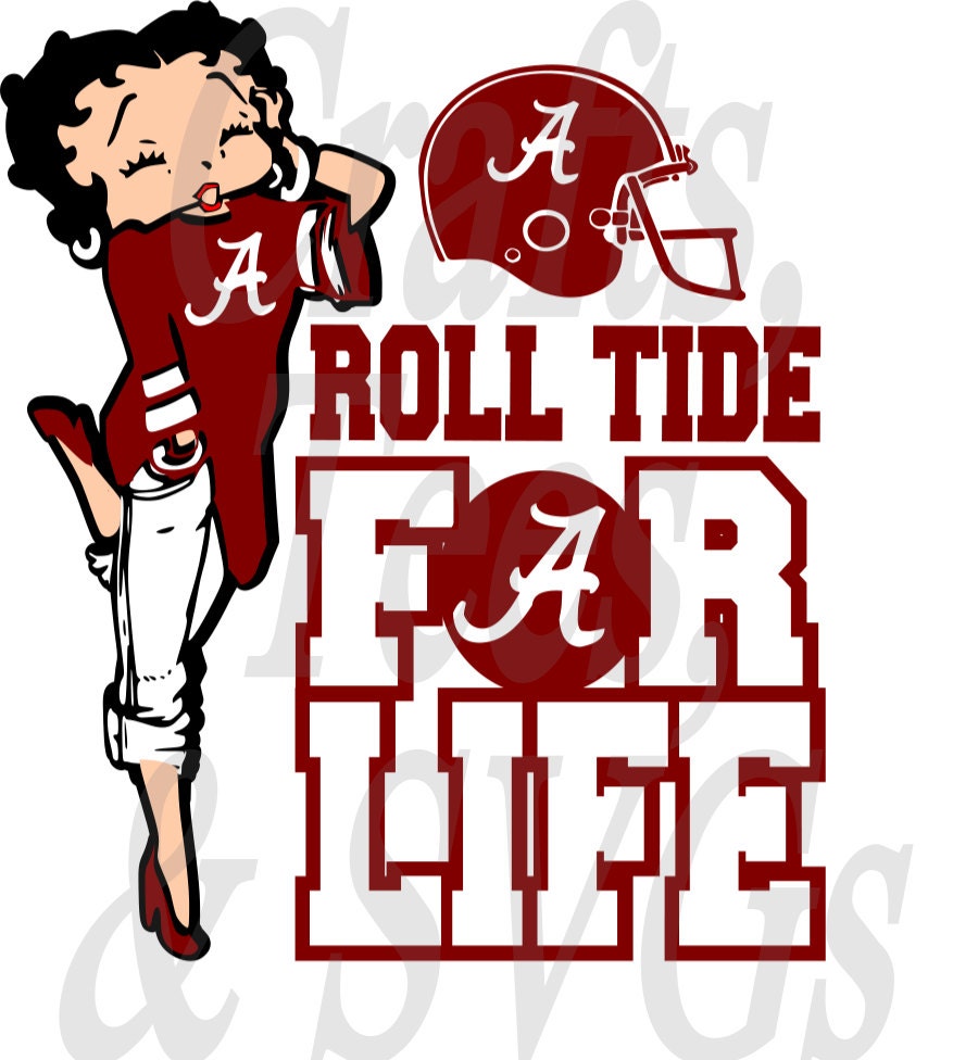 Download Roll Tide for Life Betty Boop SVG FIle from ...