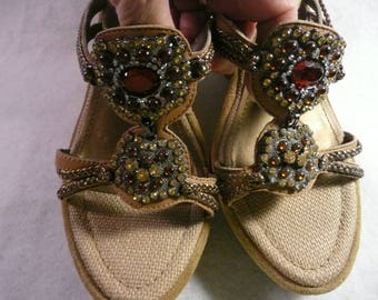 Vintage Steve Madden Gemstone Wedge Heels Size 7 M