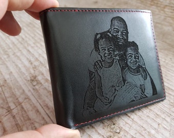 personalized wallet, photo wallet, personalized wallet for men, photo engraved wallet, mens wallet, fathers day wallet, fathers day gift