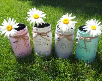 Distressed Quart Size (Wide Mouth) Mason Jar