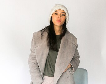 Beige Runway Winter Coat