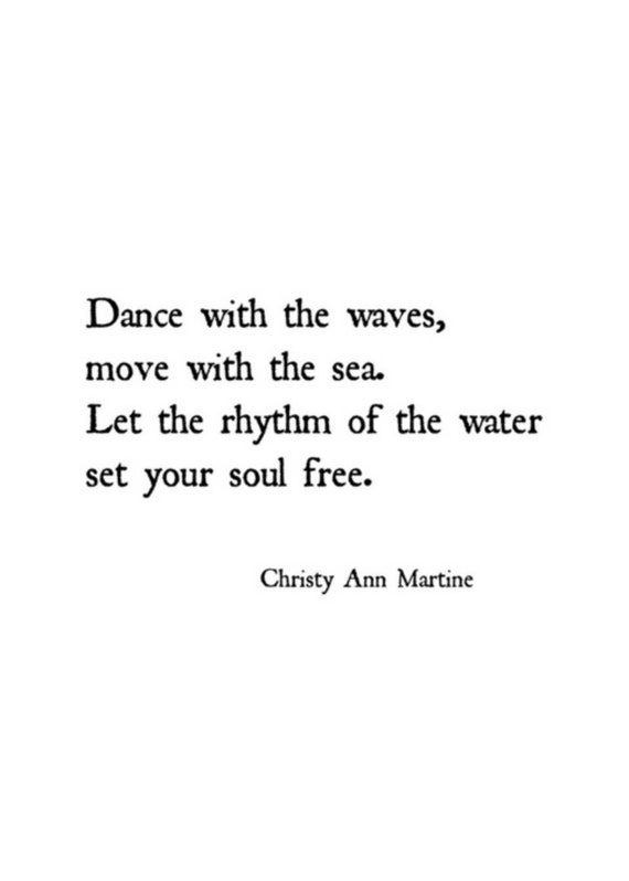 Beach Decor - Wall Art Decor - Beach Lovers Gift - Boho Ocean Art Print - Dance with the Waves Move with the Sea by Poet Christy Ann Martine