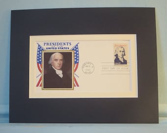 President James Madison & First day Cover of his own stamp