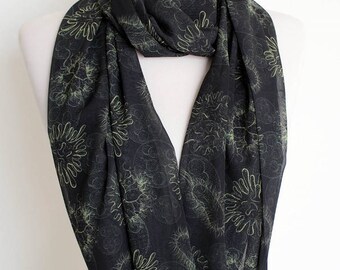 Microscobic Infinity Scarf Virus Microbes Circle Scarf Scarves Spring Fall Winter Summer Fashion Gift fo her teacher
