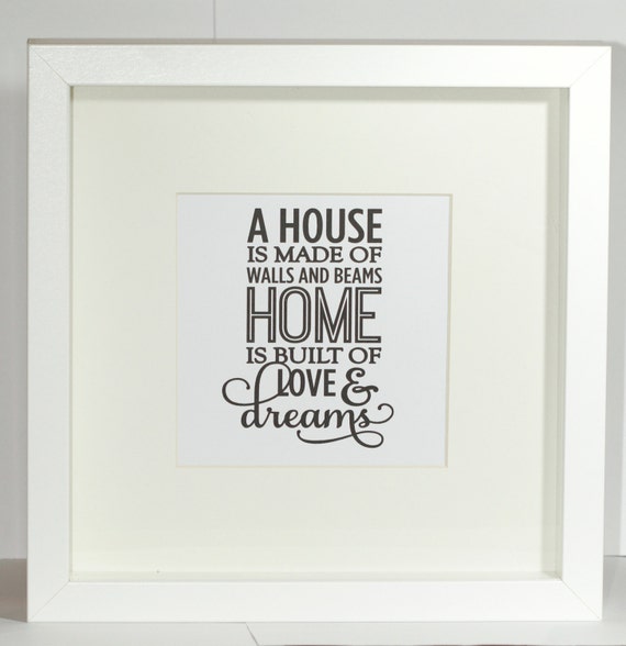 items similar to framed quote print new home gift frame moving gift