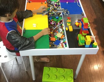 Tall Building bricks table, building blocks table , kids large Lego® Table, activity table, train table, art table, Lego table with storage