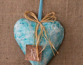 Paper mache heart handmade France