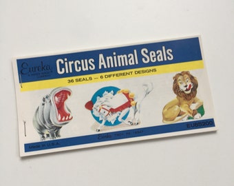 Vintage Eureka booklet gummed circus seals