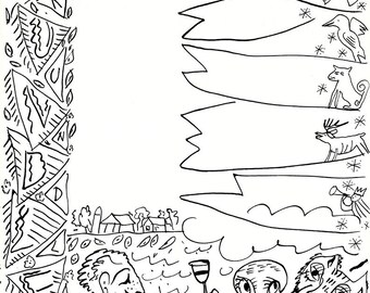 MENU CARD DRAWING, by Viktor Tinkl.