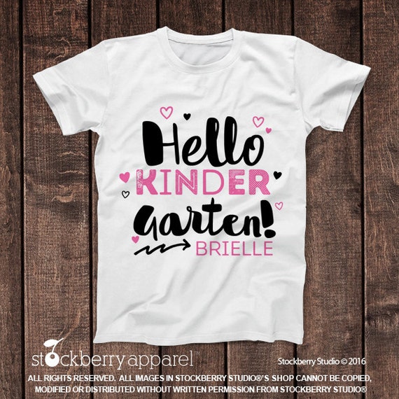 Items similar to Hello Kindergarten Shirt Girls School Shirts Girls