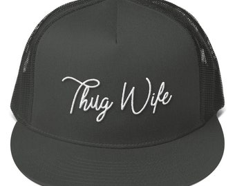 Mrs. Wifey! "Thug Wife" Mesh Back Snapback, vacation swag for the next girls trip or honeymoon - post wedding fashion