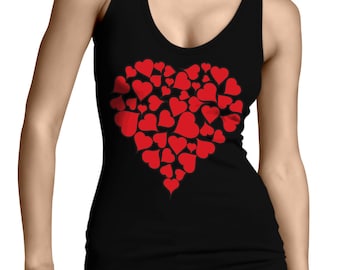 Heart Of Hearts Valentines Day Love Holiday Gift Idea Romance Romantic Present Juniors Womens Tank Top SF-0445