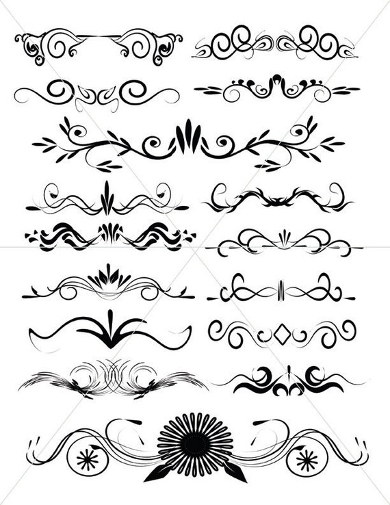 Download Scalabe Vector Graphics Divider Lines Fancy Swirls and