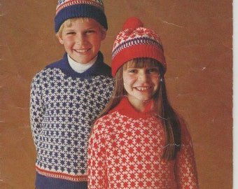 Patons Childrens Knitting and Crochet Book No 536 Vintage 1970's - Patons Totem