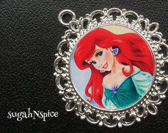 Princess Ariel Pendant - Princess Ariel Necklace - Ariel Necklace - The Little Mermaid Pendant - The Little Mermaid Necklace
