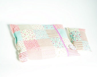 SALE Doll Bedding Set Patchwork Reversable ECO friendly Waldorf Inspired