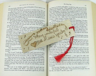 Wood Bookmark. Music Quote. Music Bookmark. Music Teacher Gift. Banjo. Wood Pyrography. Violin Bookmark. Musician Gift. Instrument. Viola
