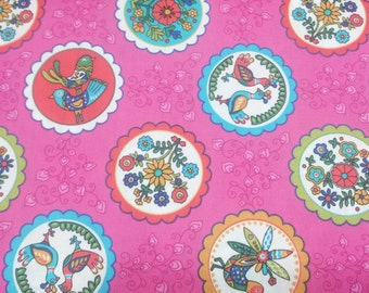 Pink Cotton Fabric, Cotton quilt fabric, by the yard or half yard, or fat quarter, quilting fabric,