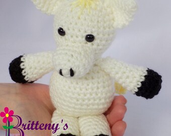 Horse Stuffed Animal White Horse Stuffed Animal Crochet White Horse Stuffed Animal Crochet Horse Plush Toy Crochet White Horse Pal