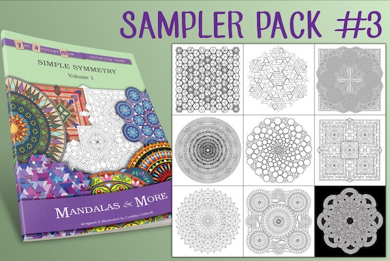 Mandalas More Coloring Pages Sampler Pack 3 Instant