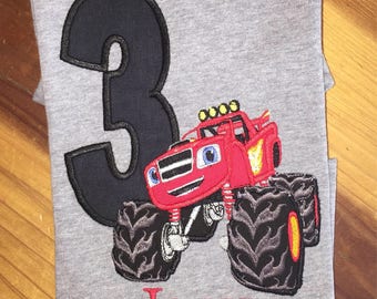 Blaze and the Monster Machines Birthday Shirt