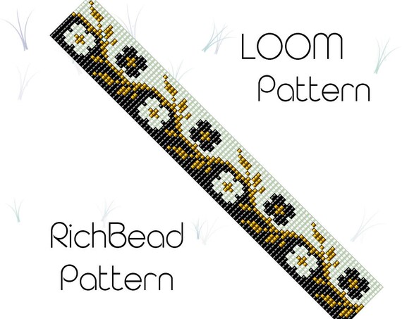 Beaded loom bracelet pattern PDF seed bead bracelet DIY