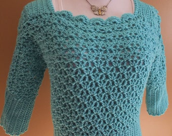 Lacy Victorian Pearl Sweater