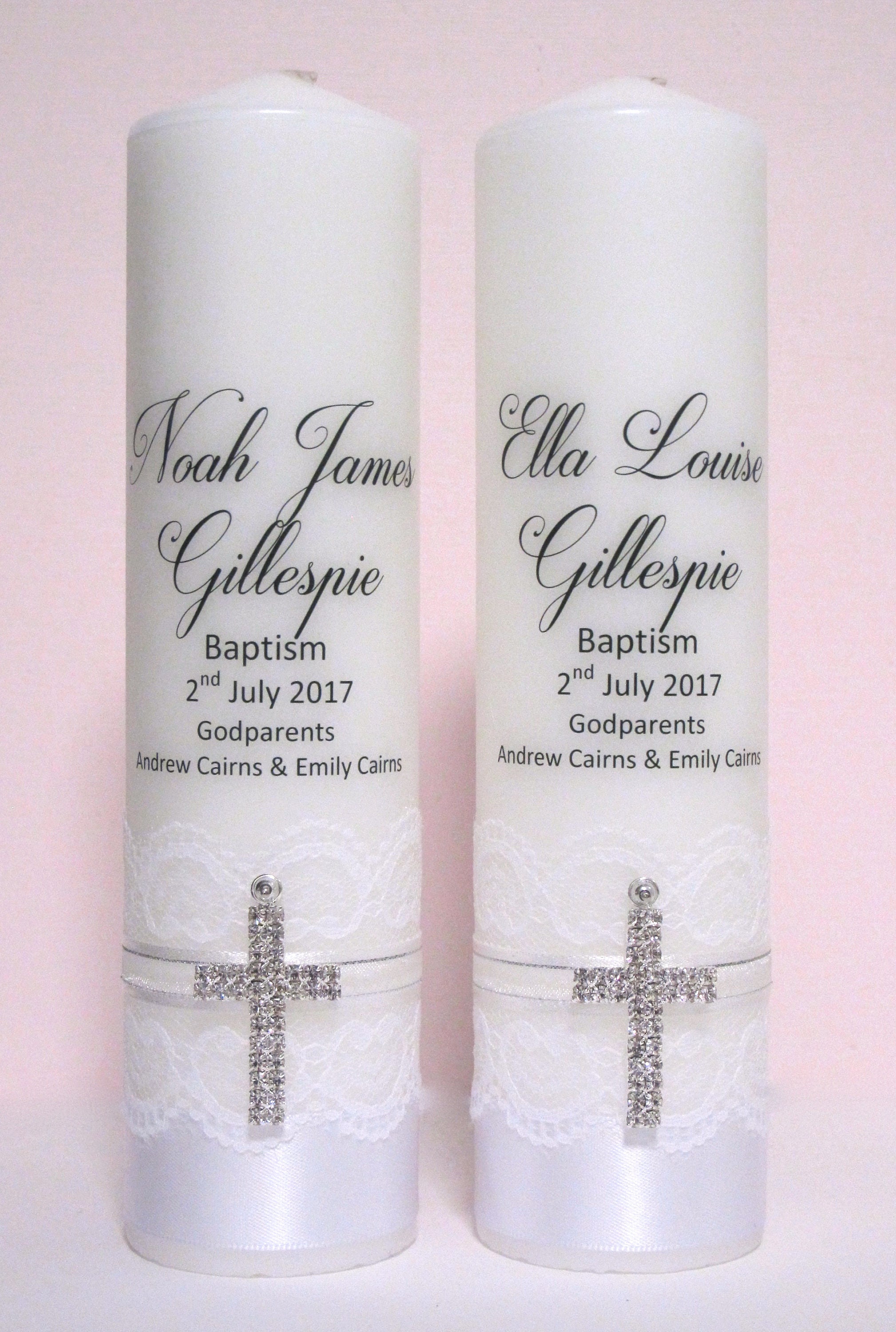 Personalised Baptism and Christening Candle