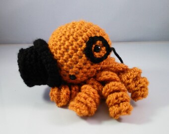 Oakling Steampunk Octopus, Copper Gentleman Octopus, Steampunk Monocle Octopode, Top Hat Octopus, Oakling the Octopus