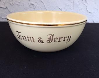 Homer Laughlin tom & jerry punch bowl set