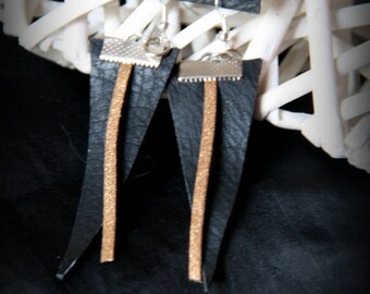 Earring "Joana" imitation leather