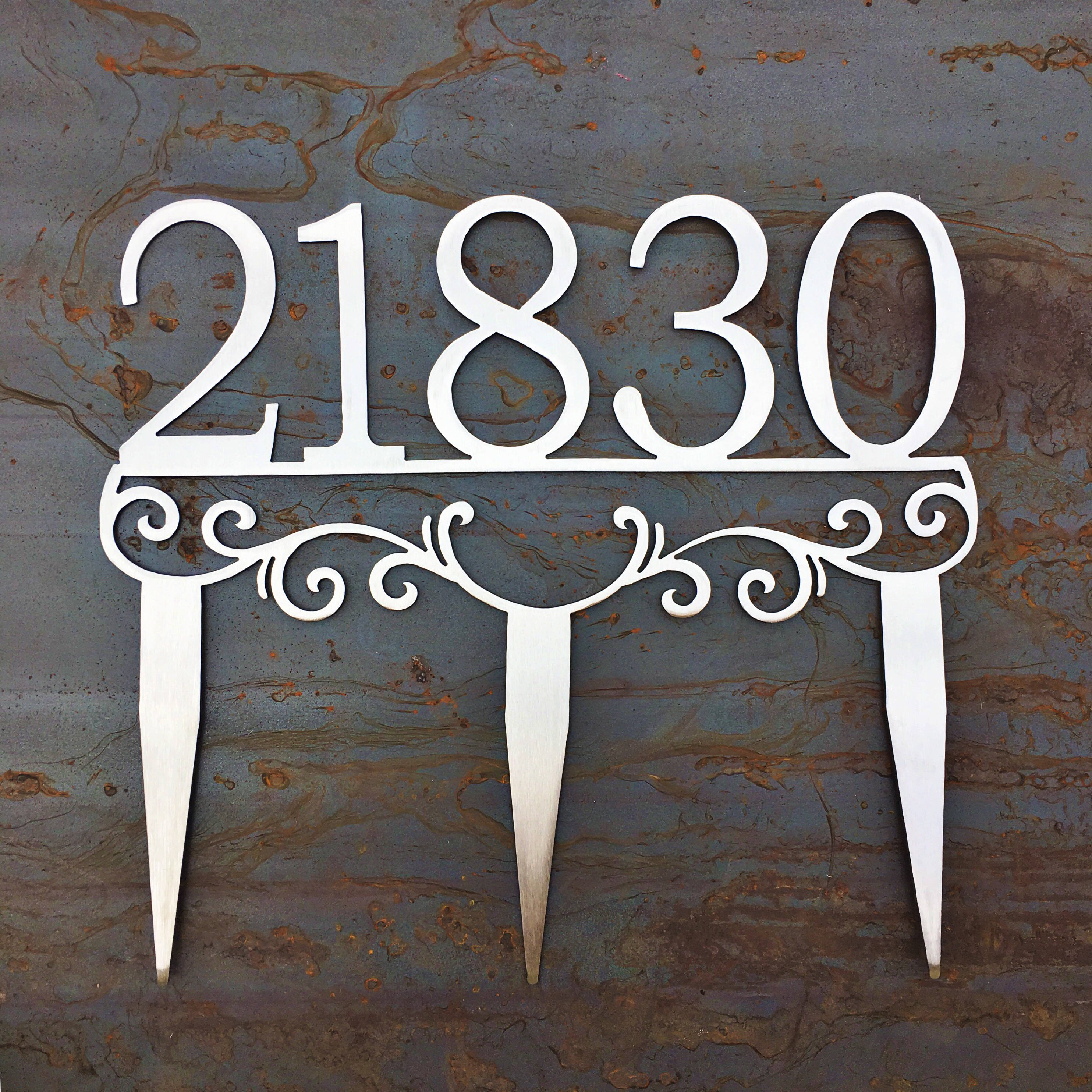 Metal Address Stakes Yard Address House Number Yard Sign