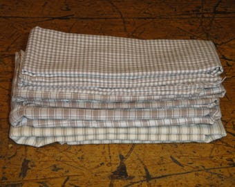 Taupe Scrap Fabric Bundle | Home Decor Fabric | Sewing Fabric | Doll Making Fabric | Primitive Fabric | Fabric Remnants | Cotton Fabric