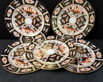 Royal Crown Derby 2451 Traditional Imari 6" Bread Plates (5) matching
