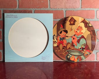 PINOCCHIO Walt Disney Picture Disc Soundtrack Vinyl Record Album LP 1981 Children's Movie Fairy Tale Liar Music Vintage