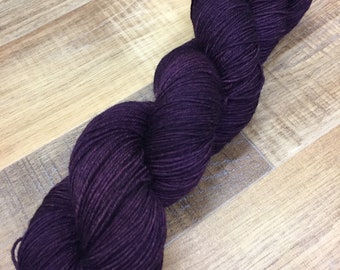 Hand Dyed Superwash Merino Nylon Sock Yarn, 100g/3.5oz, 'Professor'