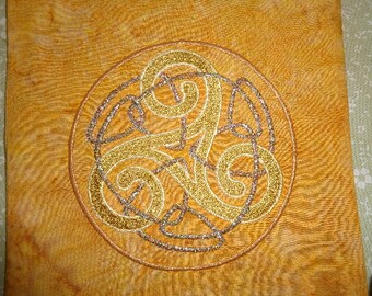 Embroidered Triskele All Purpose Storage Bag