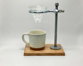Adjustable Single Pour-Over Coffee Station - White Oak / Hario v60 Edition: coffee stand, coffee dripper, coffee maker, hario, v60