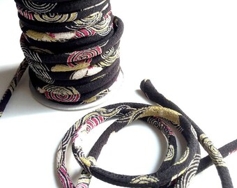 cords 3mm, Chirimen, black Japanese (C3014-3)