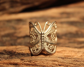 Vintage Sterling Silver Butterfly Ring Size 6.5 Vintage Butterfly Ring 4.2 Grams Silver Rings Vintage Sterling Silver Butterfly Rings