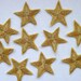 Pack of 10 gold star patches > iron-on or sew-on > very pretty!