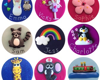 Personalised Fimo Name Badges - Work/Kids