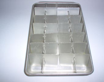 Vintage Metal Double Ice Cube Tray