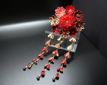 TSUMAMI KANZASHI hair accessory hair pin (Red)