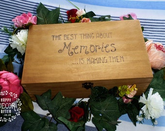 Memory box - memento - birthday - anniversary - any quote