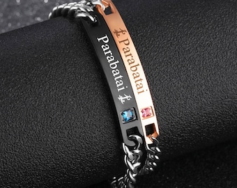 Parabatai Friendship Bracelet Set Stainless Steel, Couples Bracelet, Parabatai Rune, Runes, Gift for her, Malec, Jace Alec Parabatai